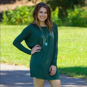 NWOT Forest Green Piko Dress